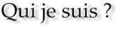 Qui je suis ?